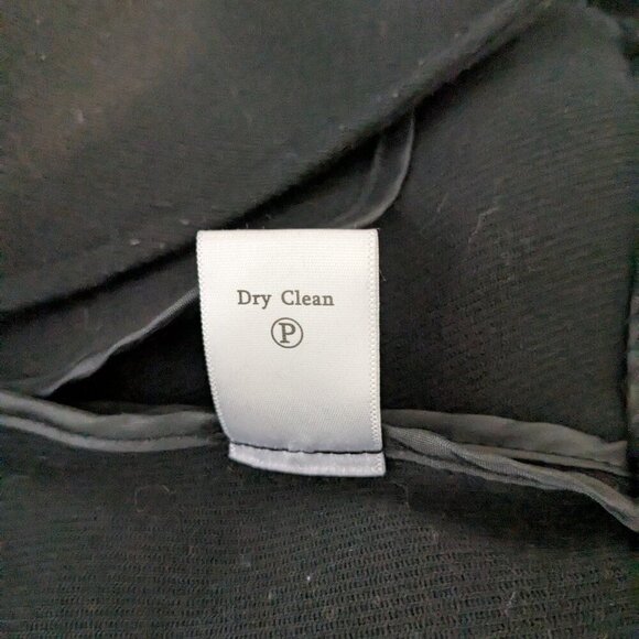 COLDWATER CREEK Black Double Breasted Dress Business Pea Coat; Size 12 - Picture 6 of 6